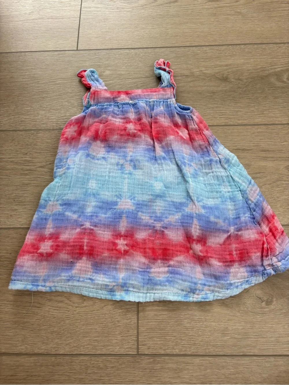 Angel Dear Tie-Dye Girls Sundress & Bloomers Set - Red, Blue, Light Blue